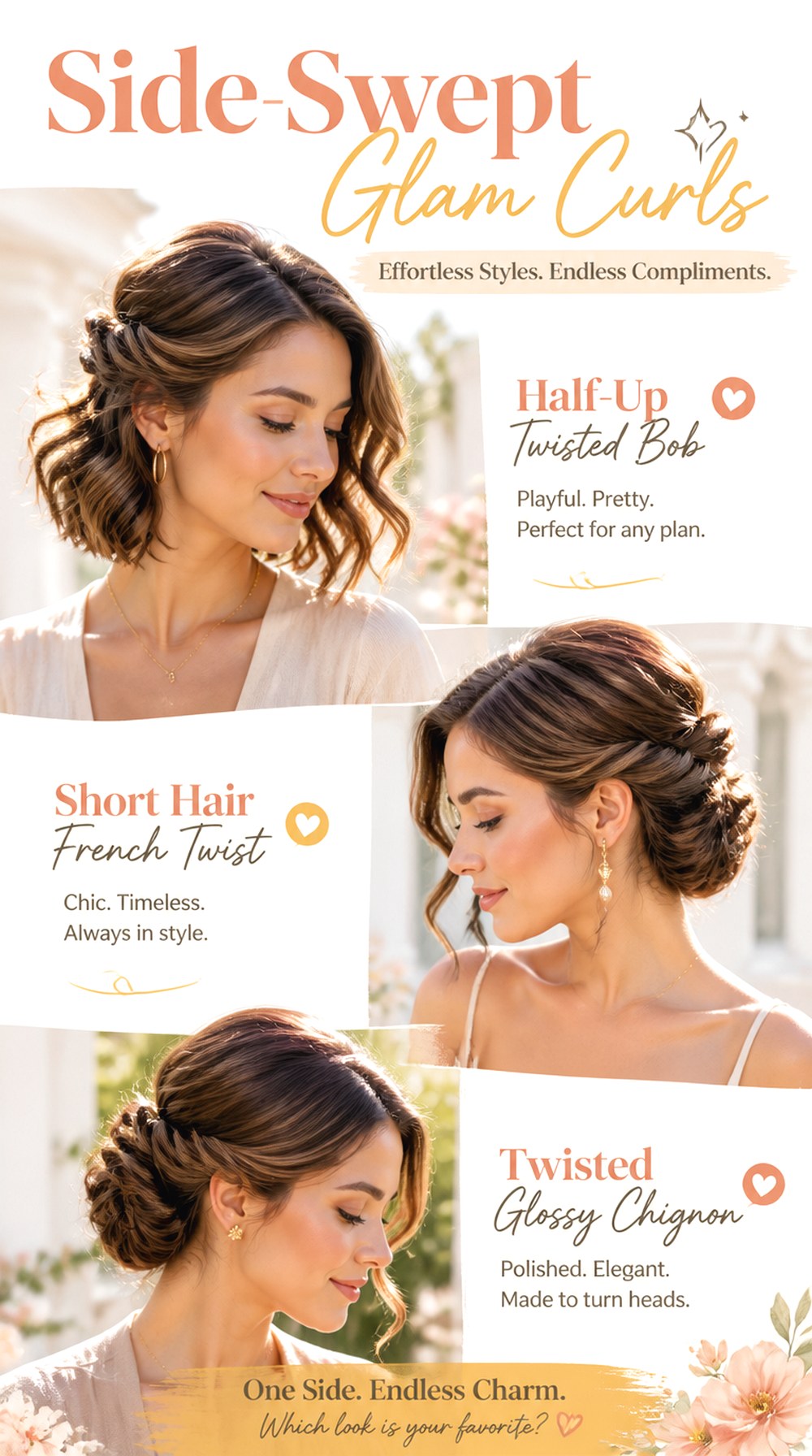 Side-Swept Glam Curls