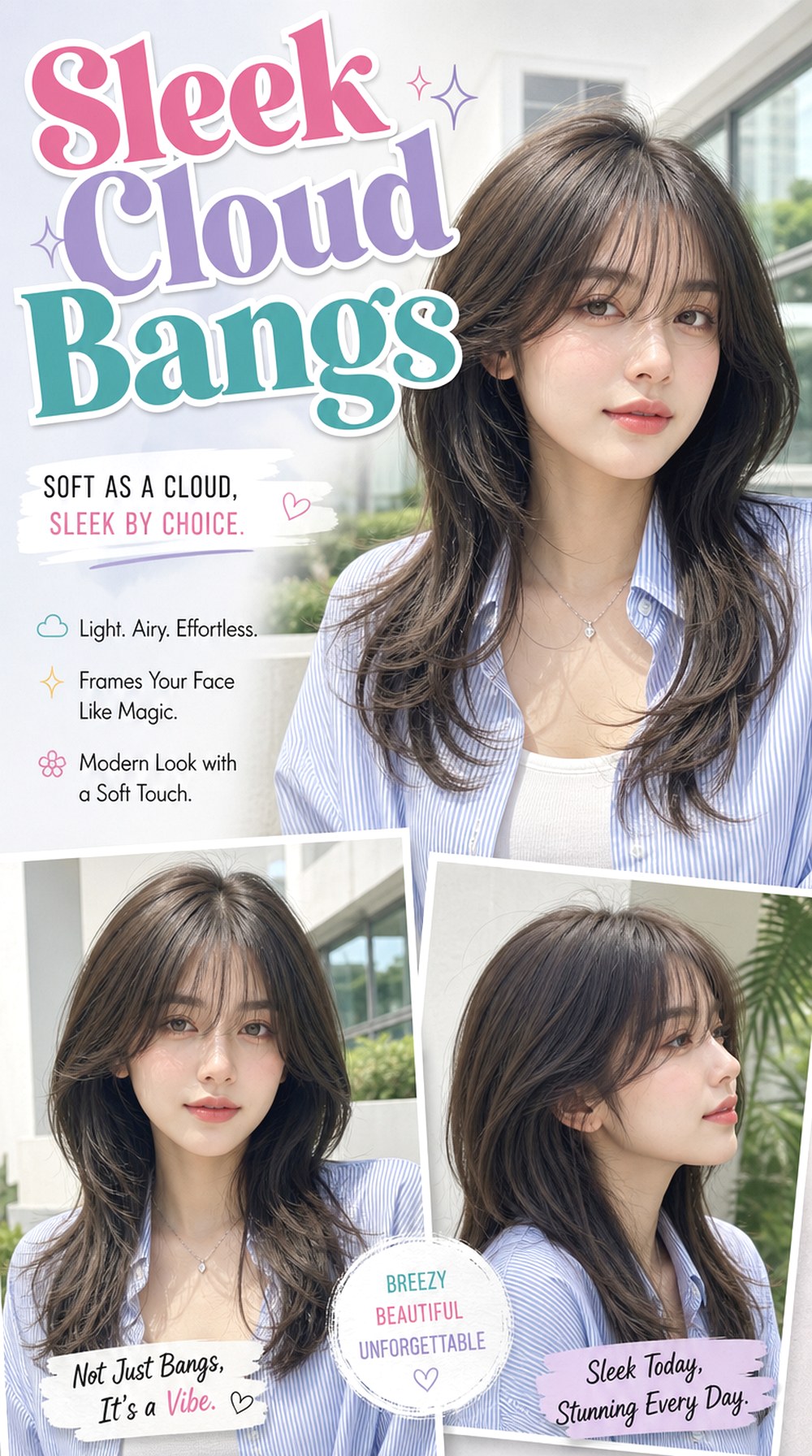 Sleek Cloud Bangs