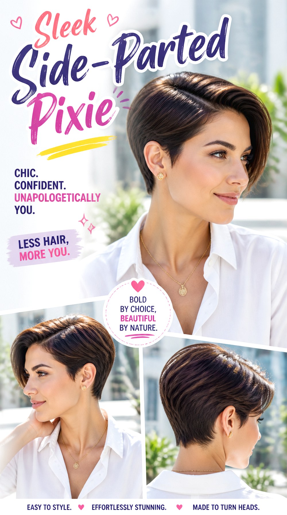 Sleek Side-Parted Pixie