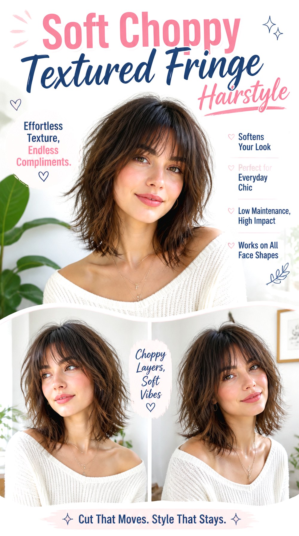 Soft Choppy Textured Fringe