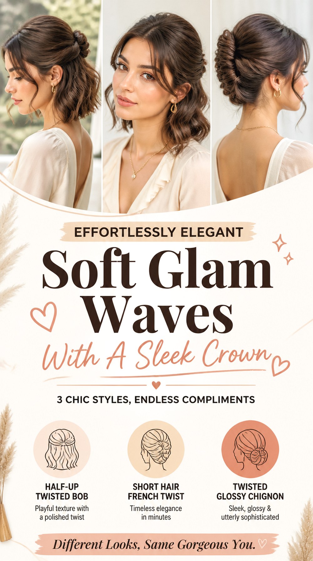 Soft Glam Waves With A Sleek Crown