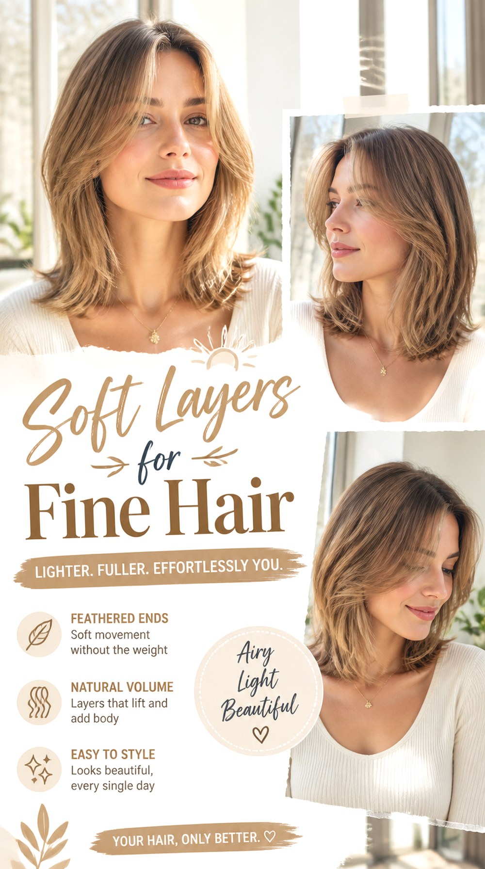 Soft Layers for Fine Hair