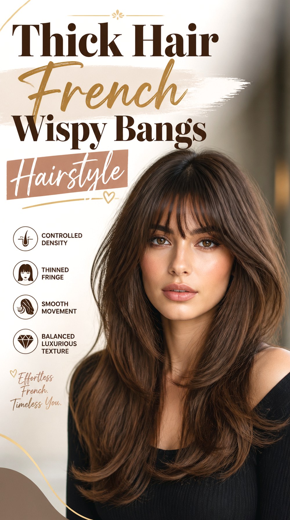 Thick Hair French Wispy Bangs