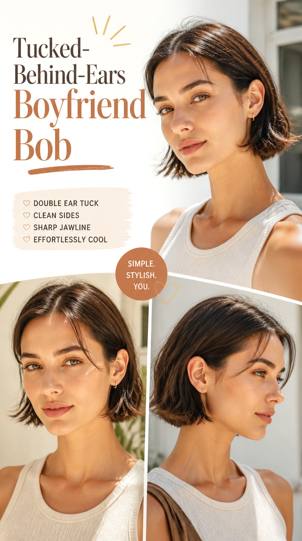 Tucked-Behind-Ears Boyfriend Bob