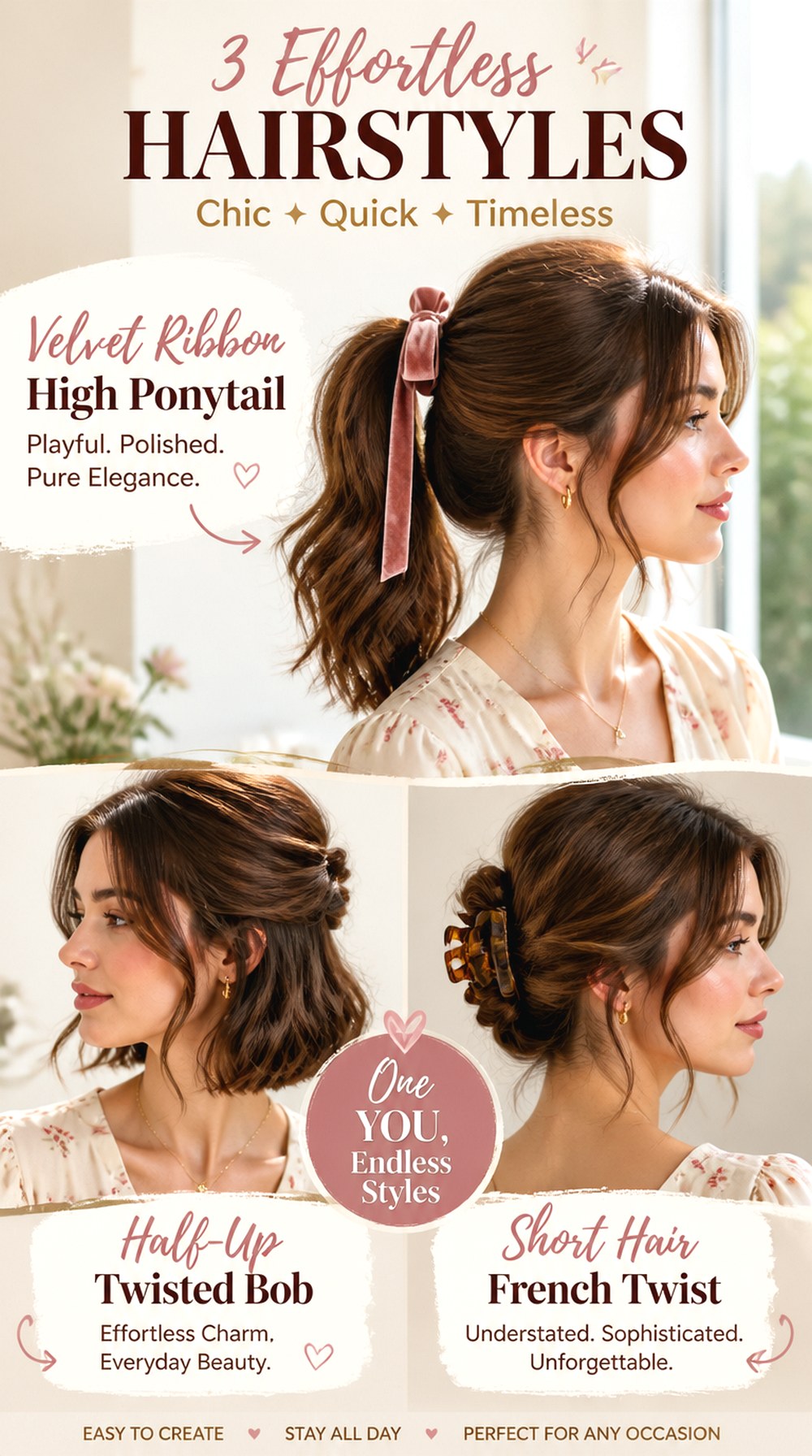 Velvet Ribbon High Ponytail