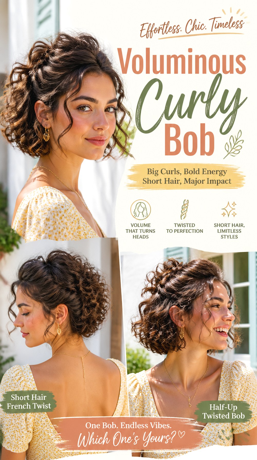 Voluminous Curly Bob