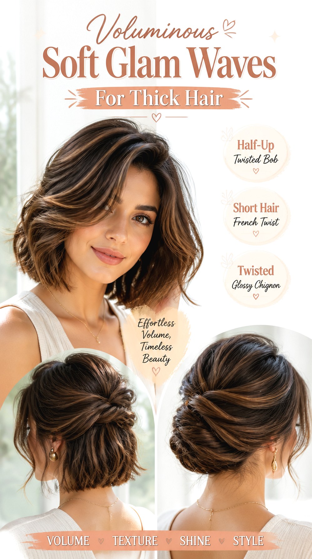 Voluminous Soft Glam Waves For Thick Hair