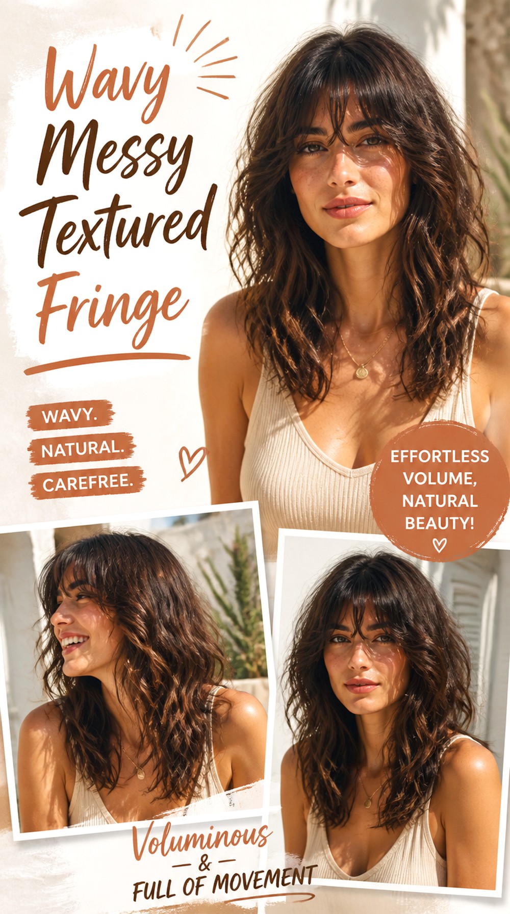 Wavy Messy Textured Fringe