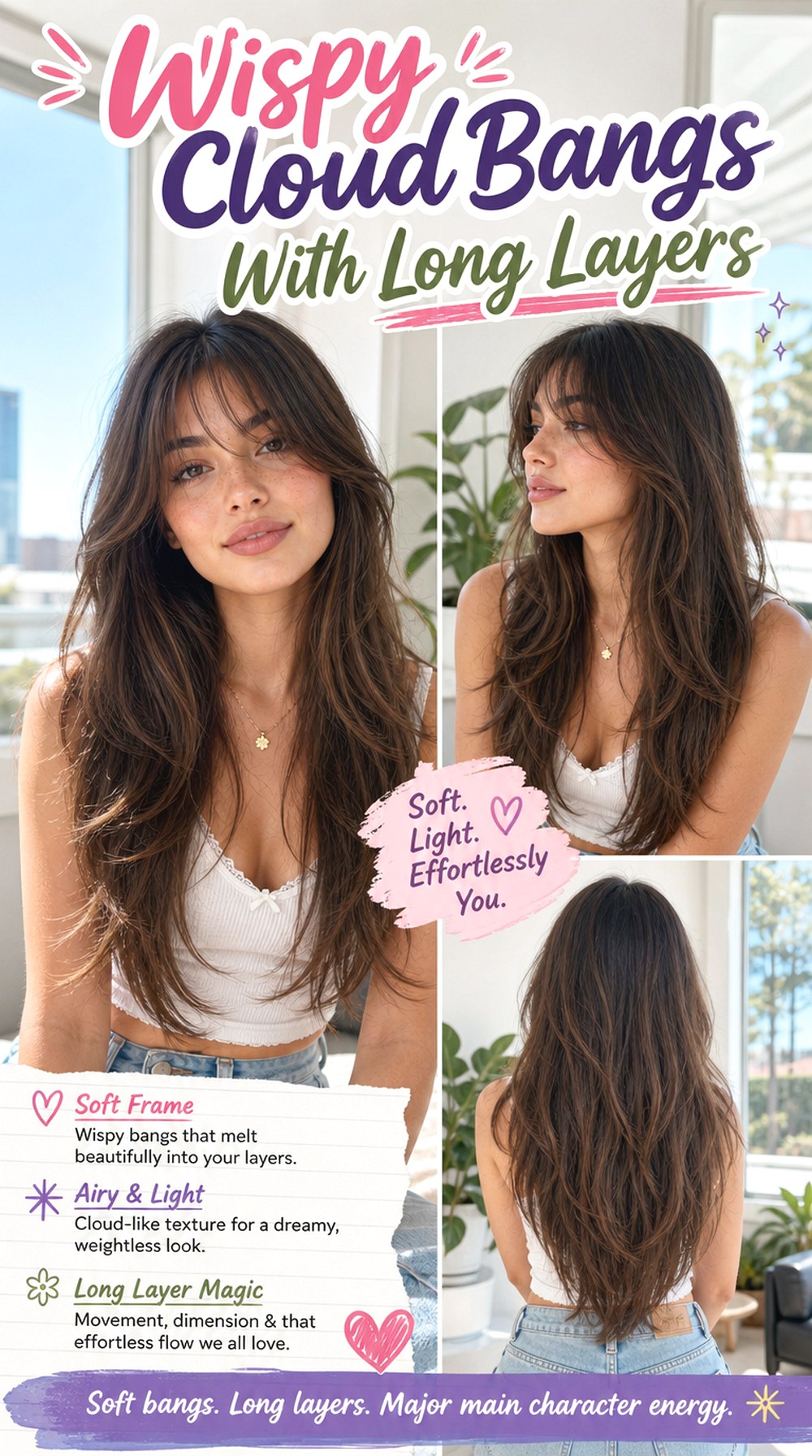 Wispy Cloud Bangs With Long Layers