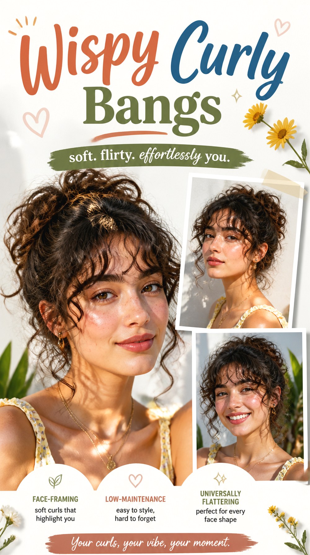 Wispy Curly Bangs