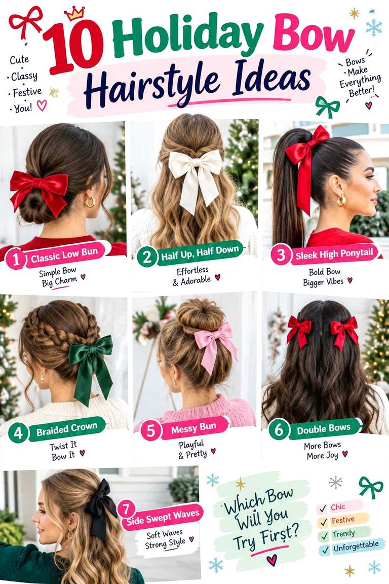 Holiday Bow Hairstyle Ideas
