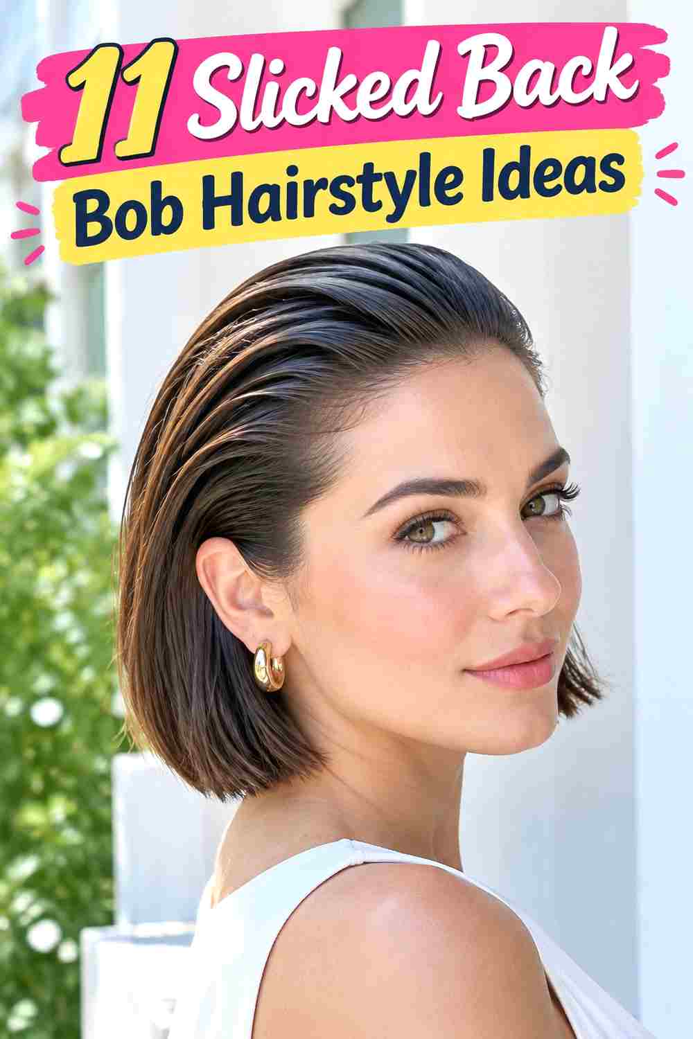 Slicked Back Bob Hairstyle Ideas