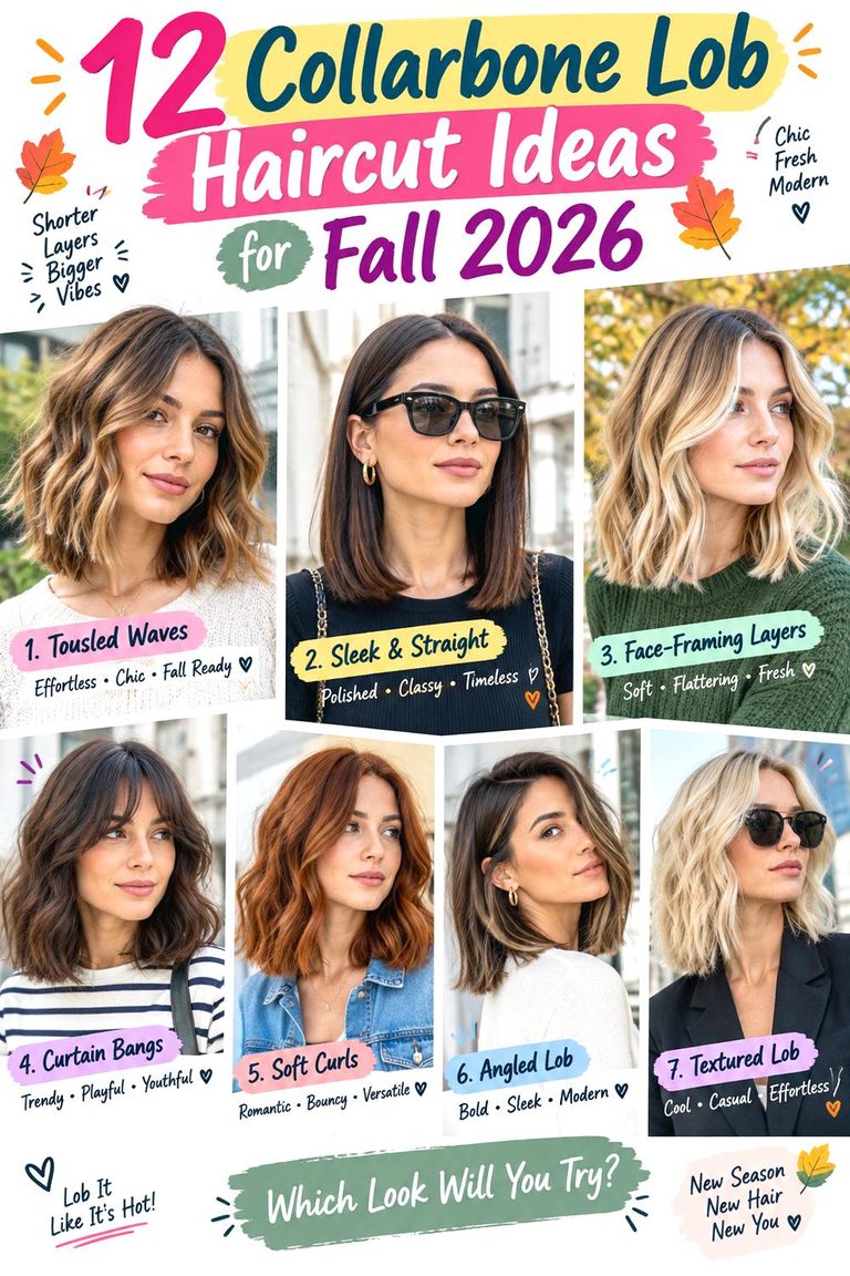 Collarbone Lob Haircut Ideas for Fall