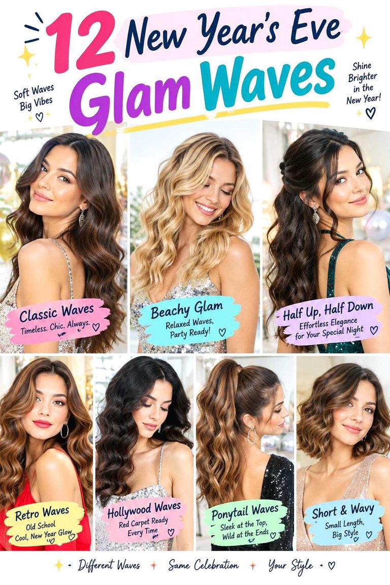 New Year’s Eve Glam Waves
