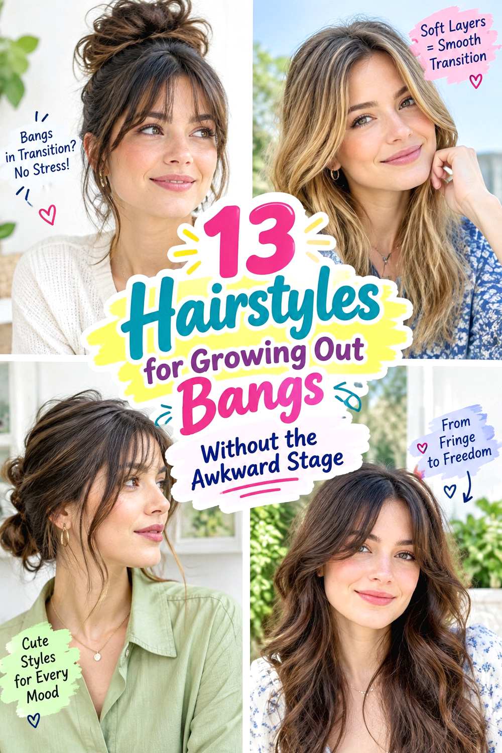 Hairstyles for Growing Out Bangs Without the Awkward Stage
