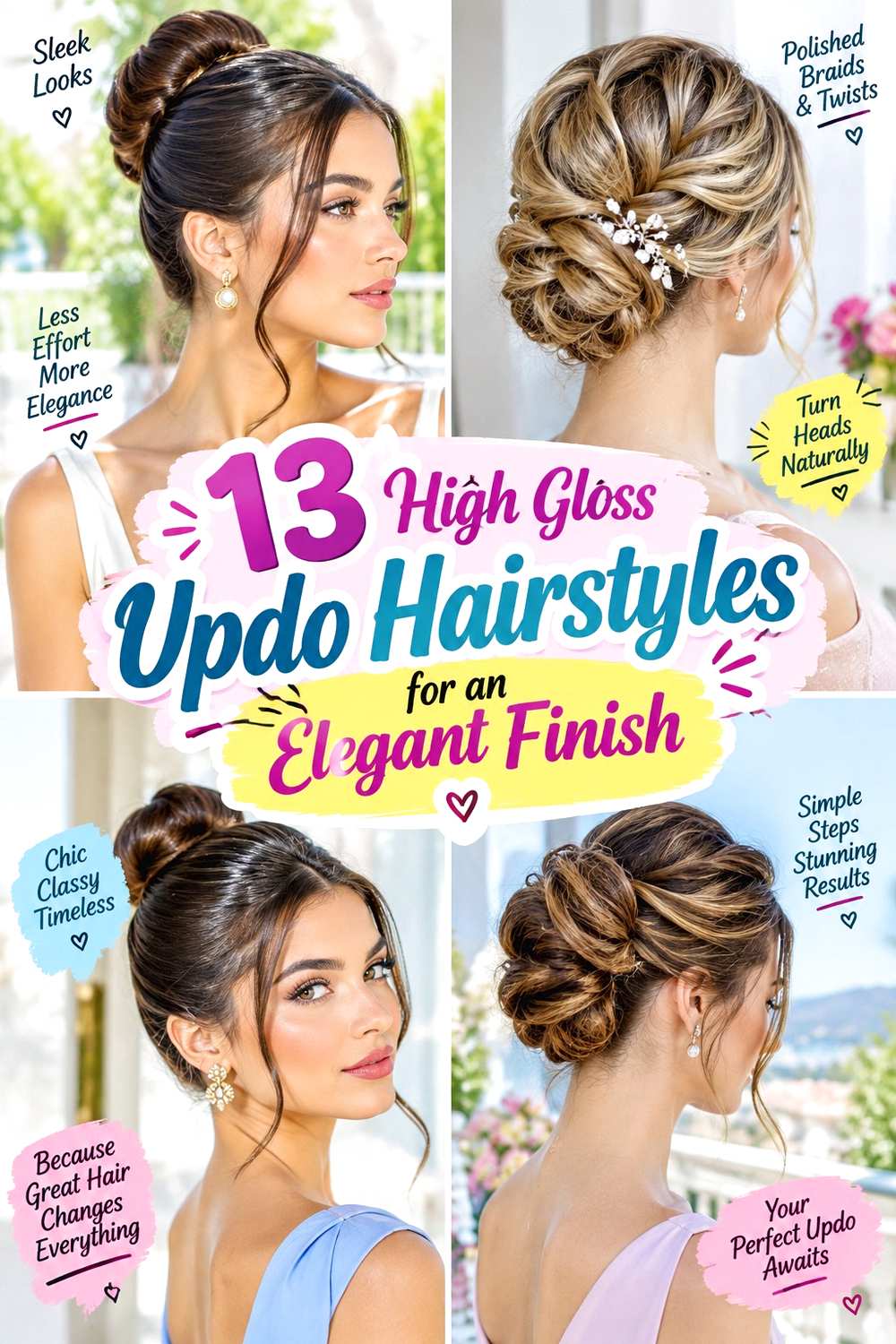 High Gloss Updo Hairstyles for an Elegant Finish