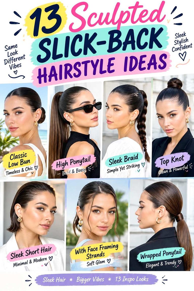 Sculpted Slick-Back Hairstyle Ideas