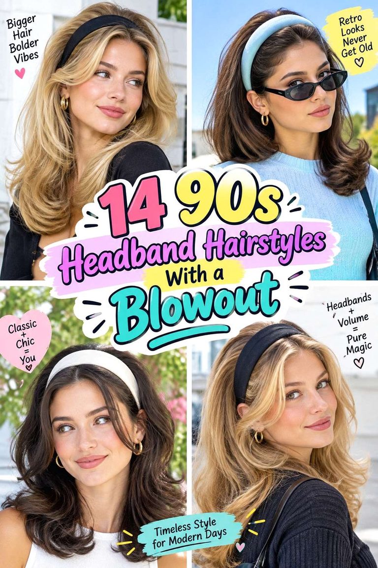 s Headband Hairstyles With a Blowout