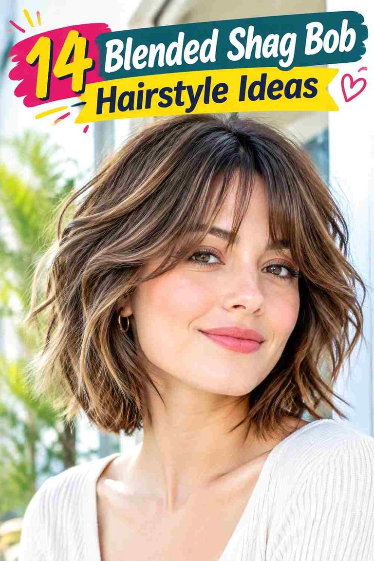 Blended Shag Bob Hairstyle Ideas