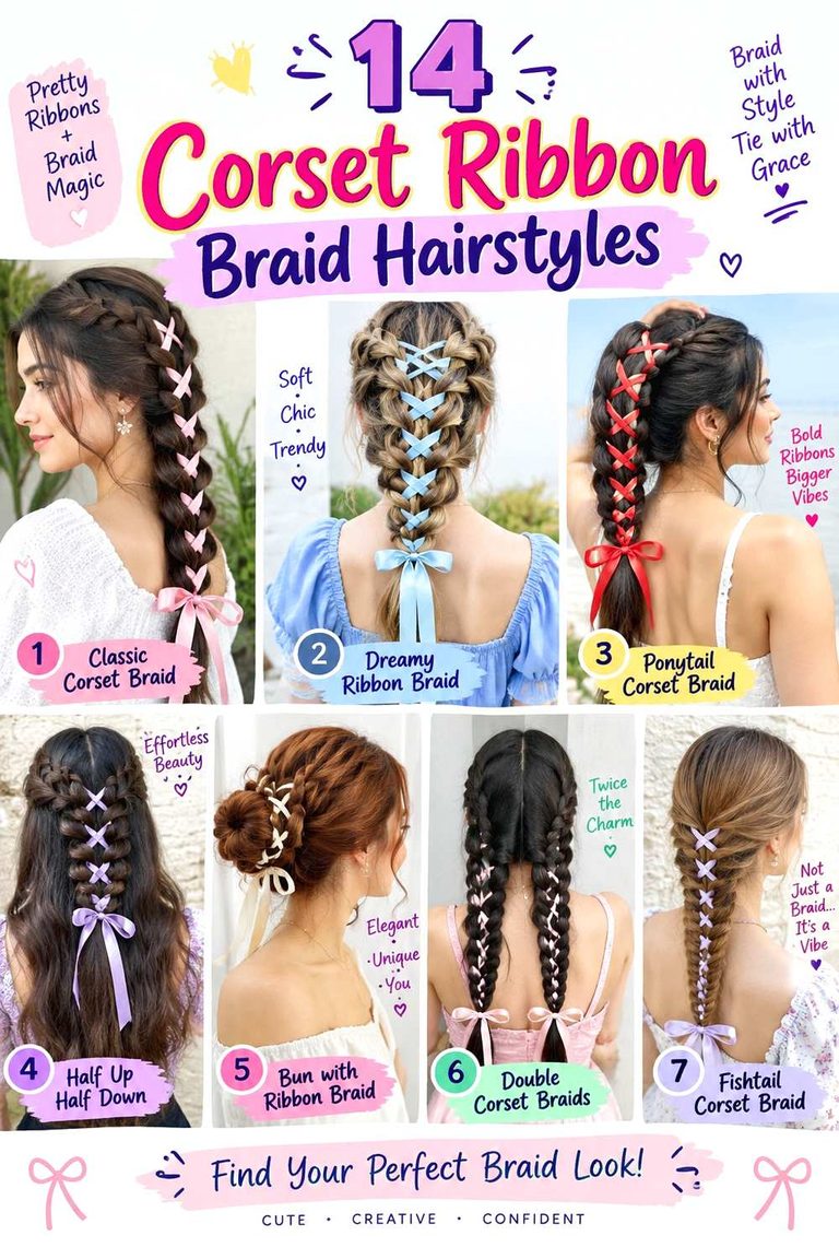 Corset Ribbon Braid Hairstyles