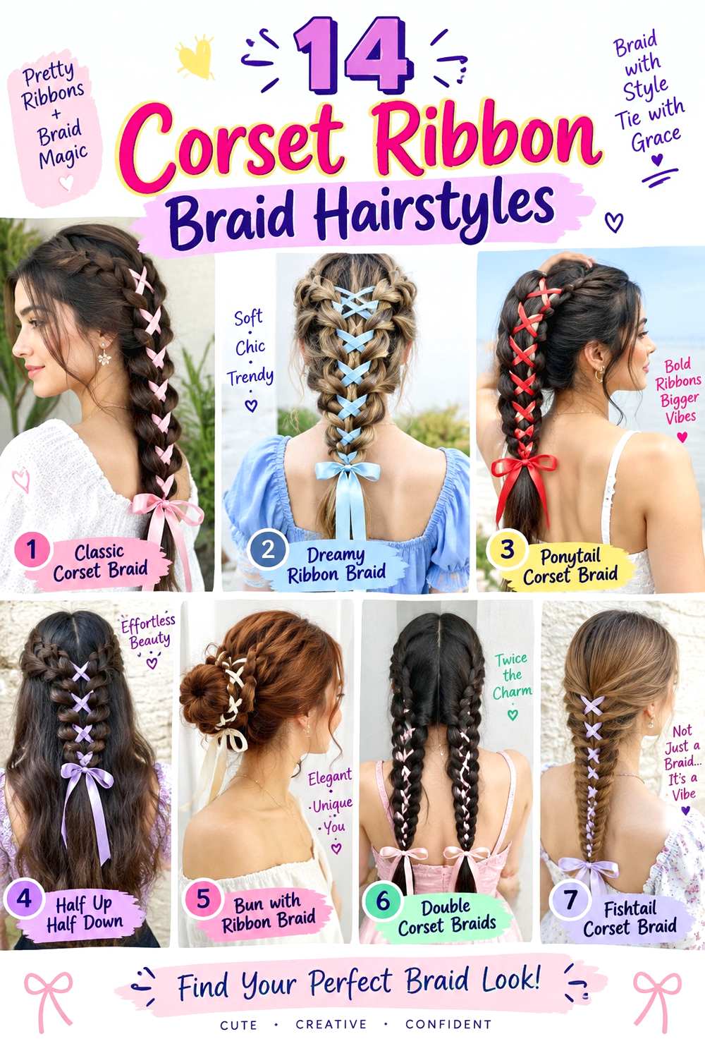 Corset Ribbon Braid Hairstyles