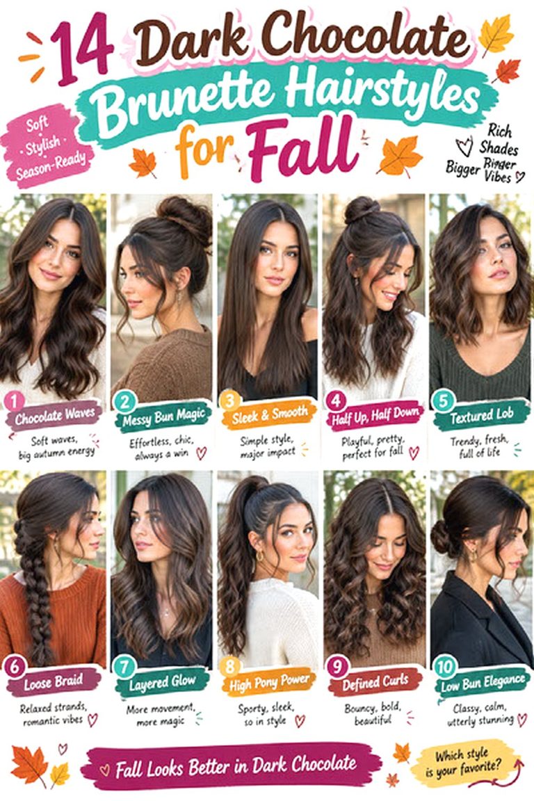 Dark Chocolate Brunette Hairstyles for Fall