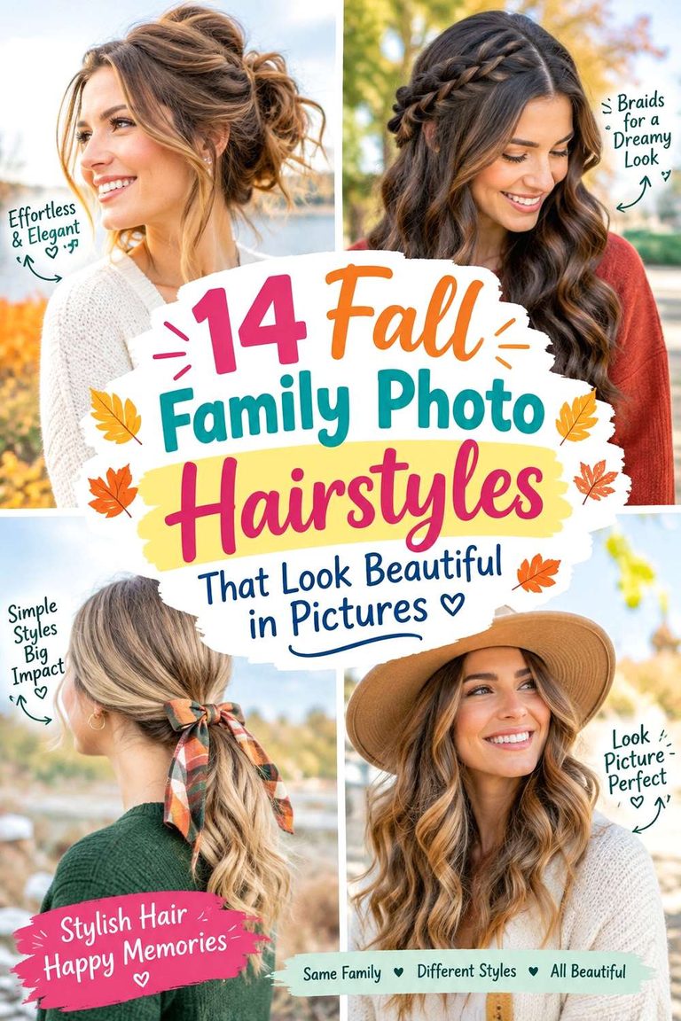 Fall Family Photo Hairstyles That Look Beautiful in Pictures