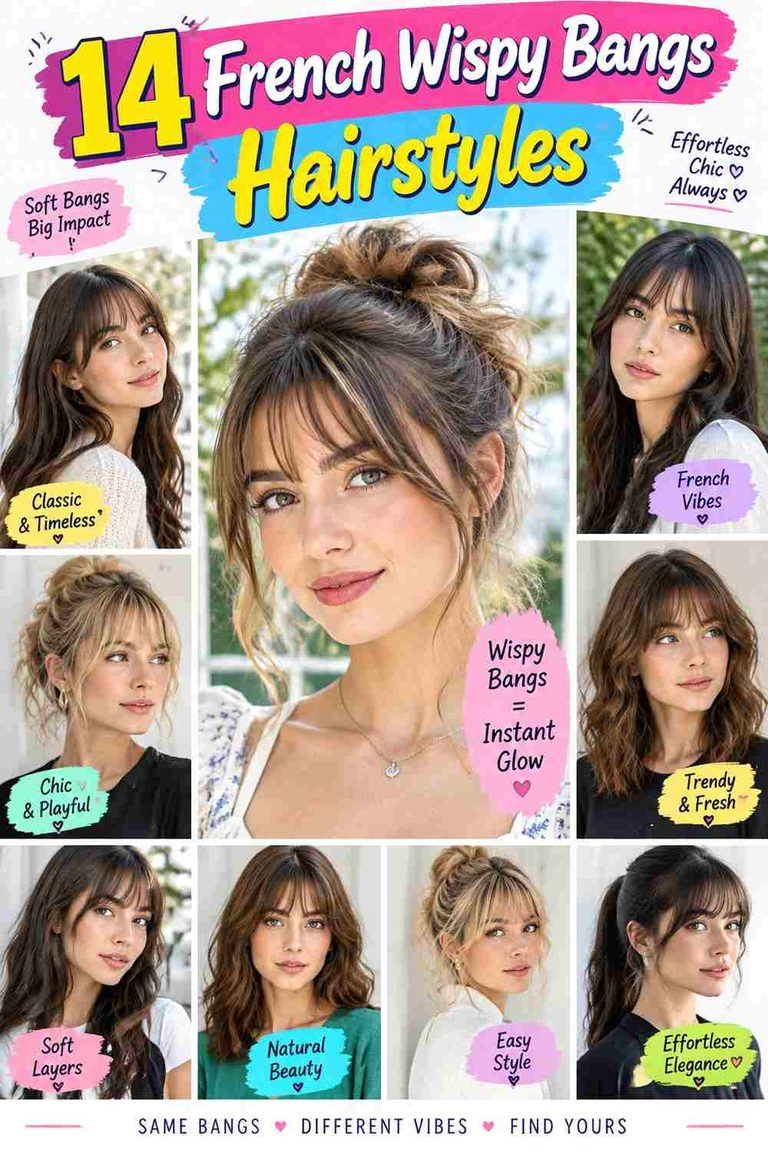French Wispy Bangs Hairstyles