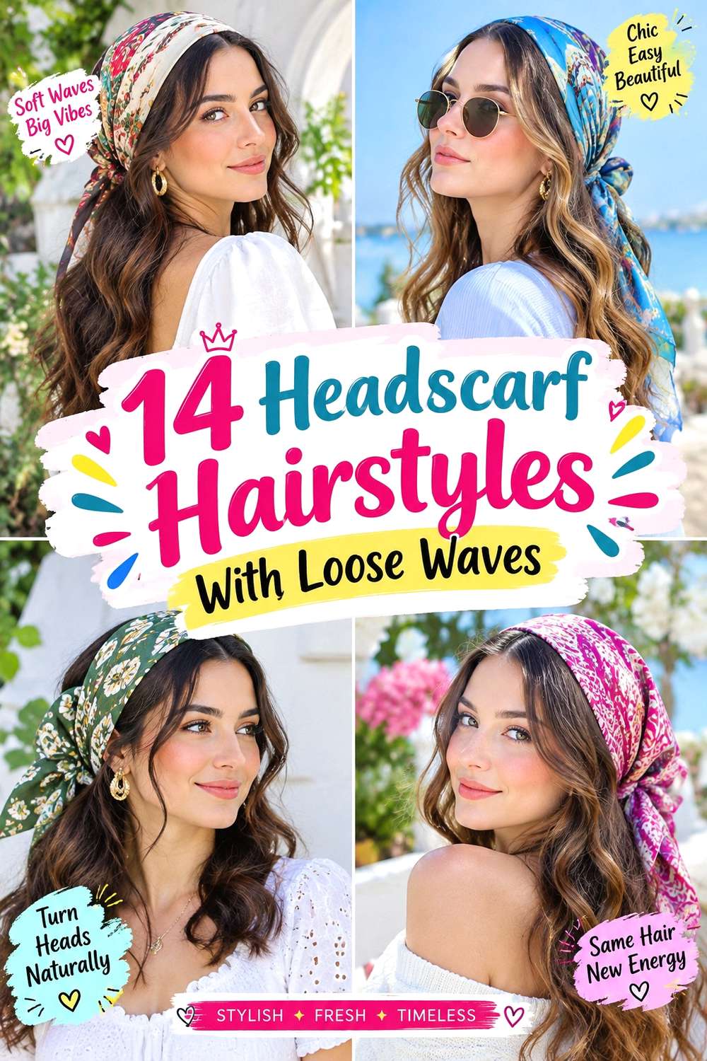 Headscarf Hairstyles With Loose Waves