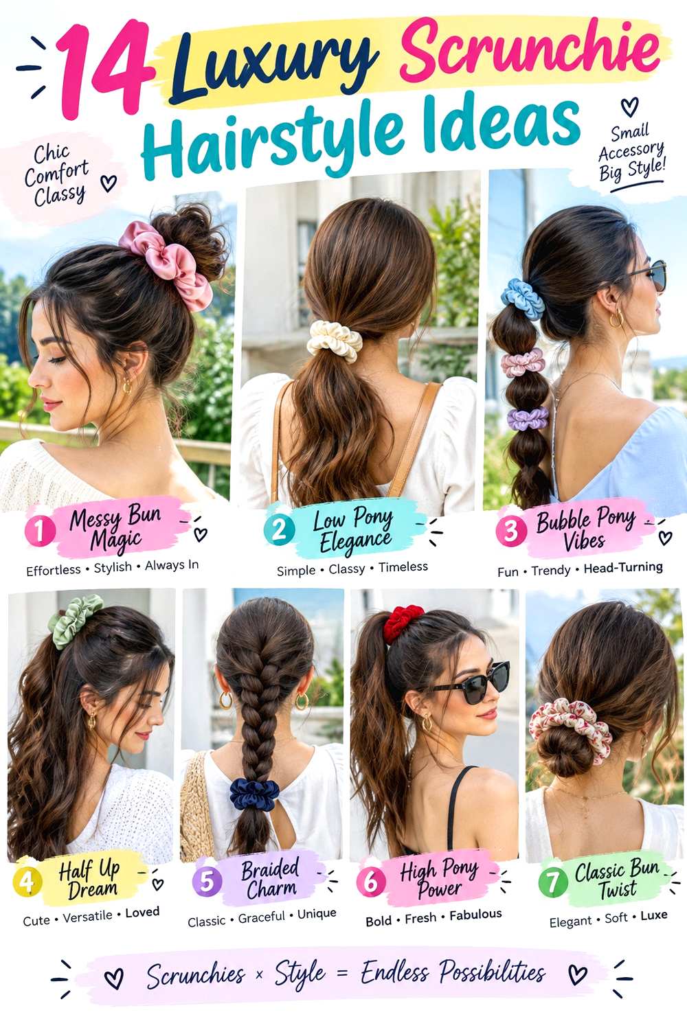 Luxury Scrunchie Hairstyle Ideas