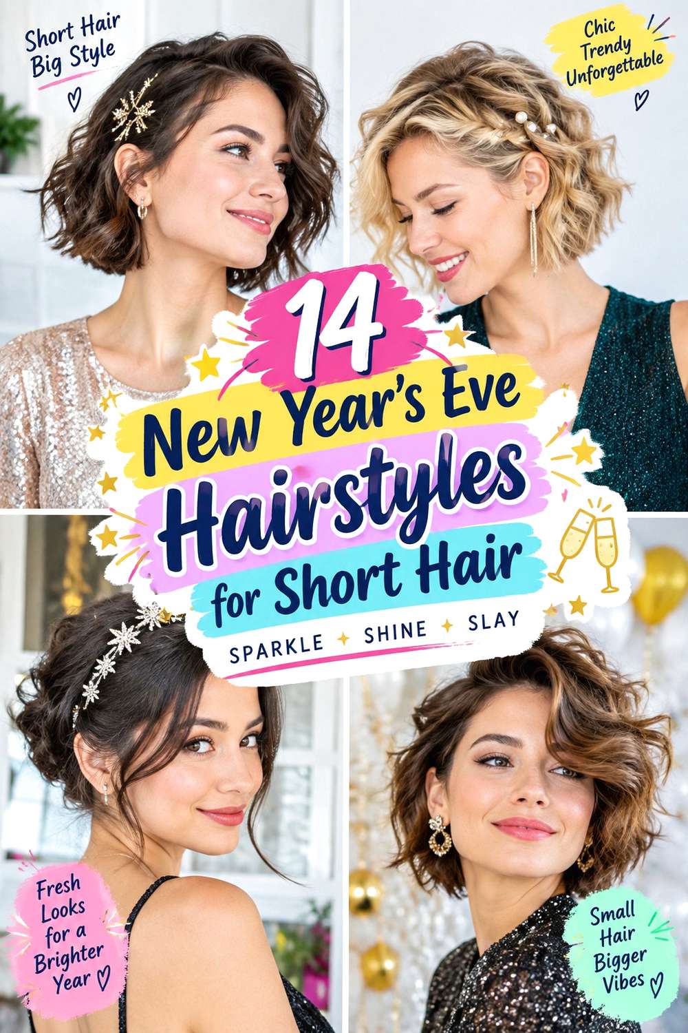 New Year’s Eve Hairstyles for Short Hair
