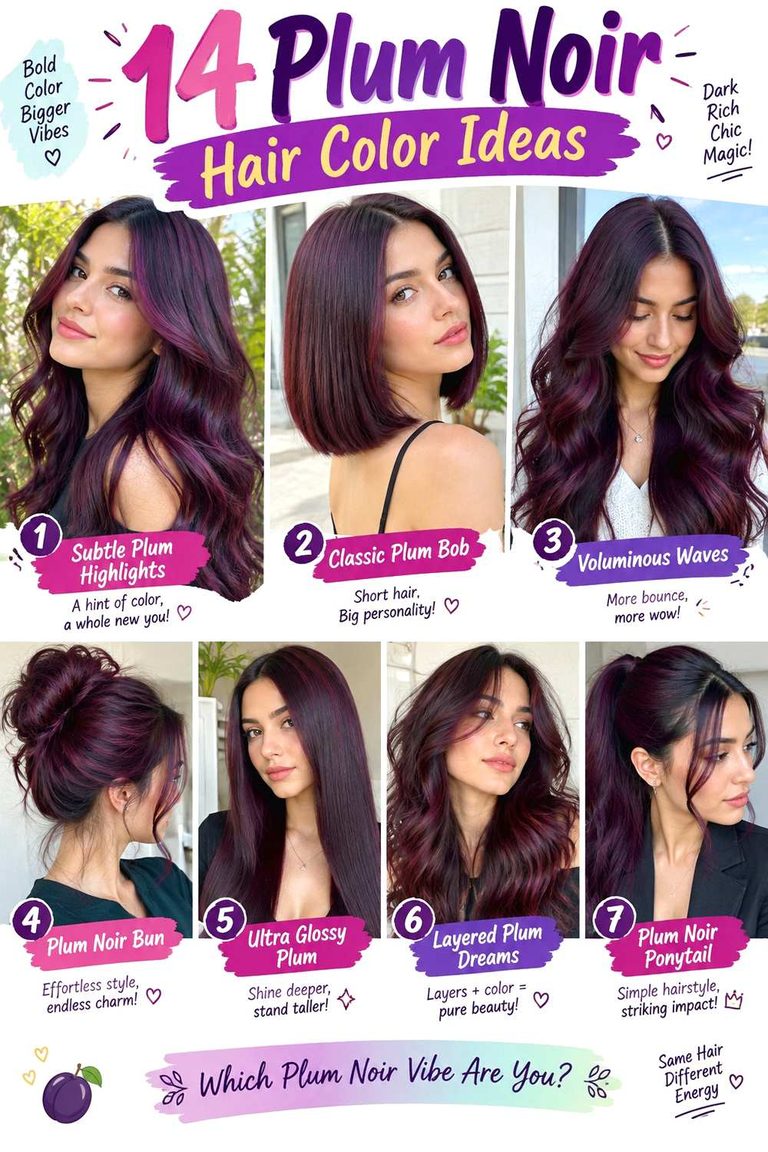 Plum Noir Hair Color Ideas