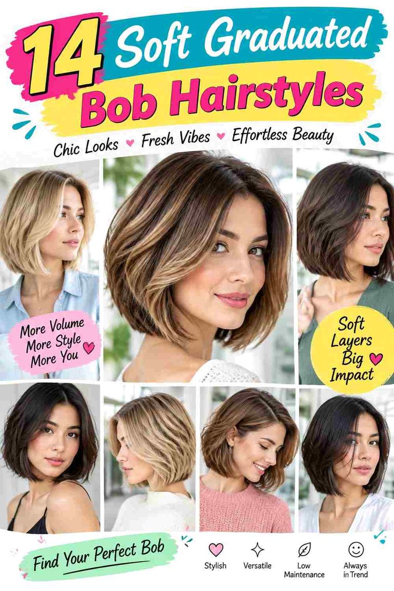 Soft Graduated Bob Hairstyles