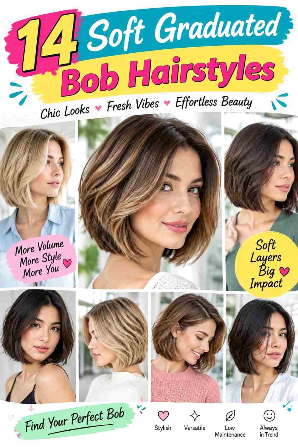 Soft Graduated Bob Hairstyles