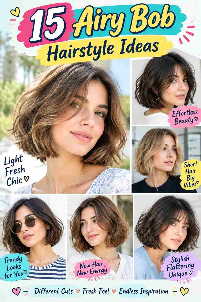 Airy Bob Hairstyle Ideas