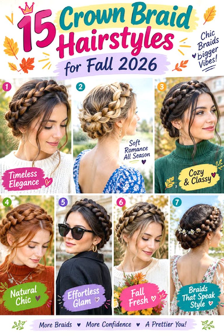 Crown Braid Hairstyles for Fall
