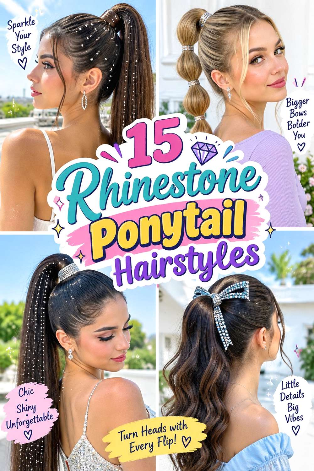 Rhinestone Ponytail Hairstyles