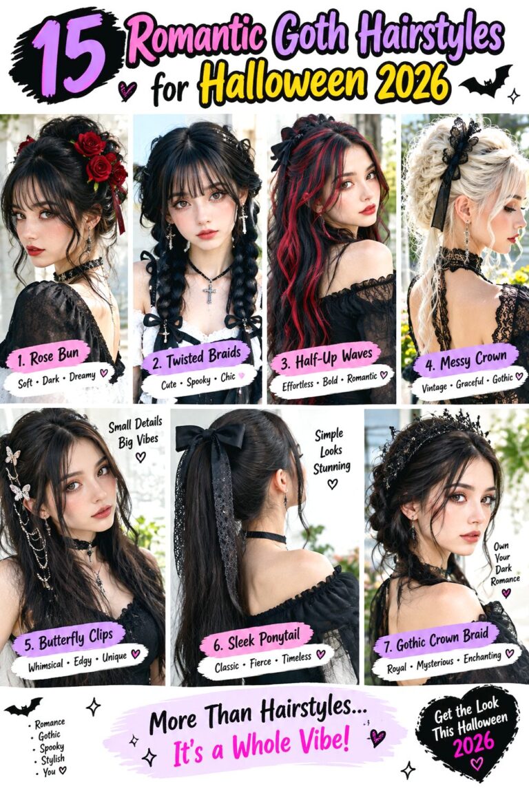 Romantic Goth Hairstyles for Halloween