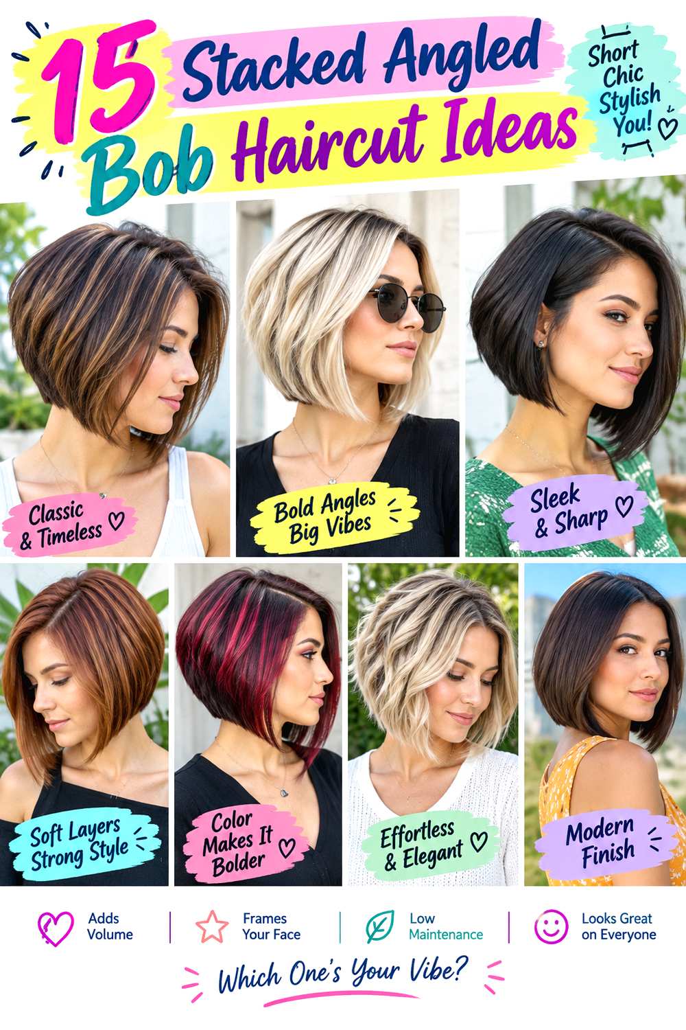 Stacked Angled Bob Haircut Ideas
