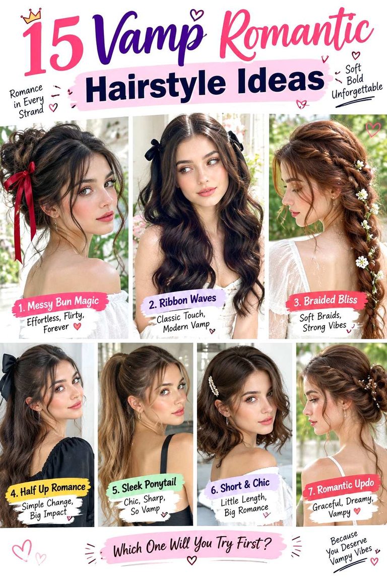 Vamp Romantic Hairstyle Ideas