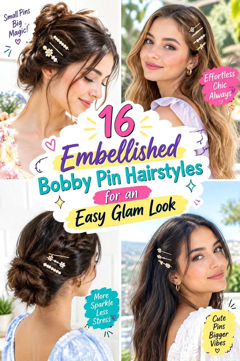 Embellished Bobby Pin Hairstyles for an Easy Glam Look