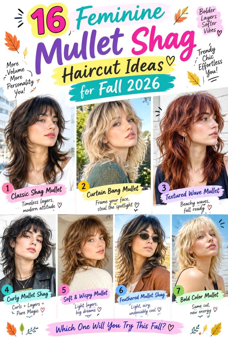Feminine Mullet Shag Haircut Ideas for Fall