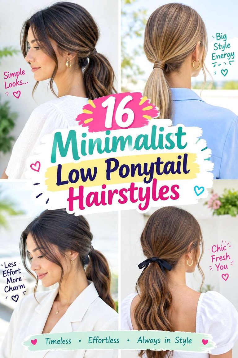Minimalist Low Ponytail Hairstyles