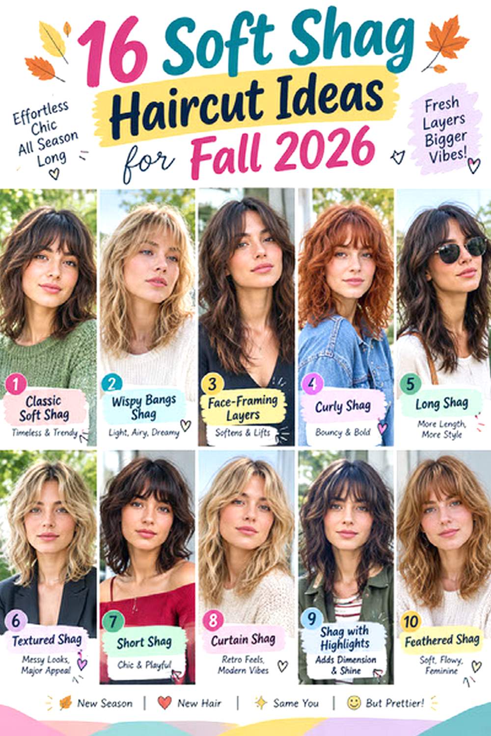 Soft Shag Haircut Ideas for Fall
