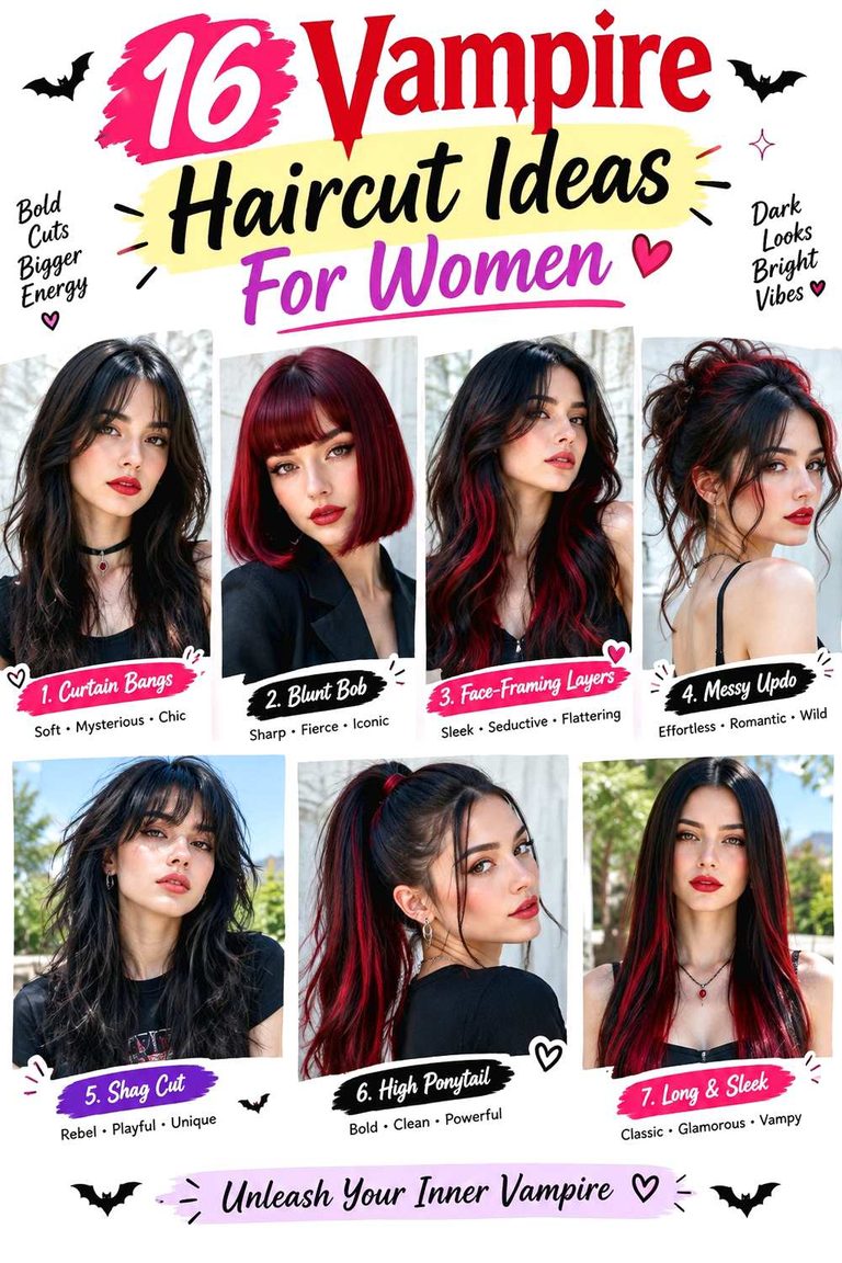 Vampire Haircut Ideas For Women