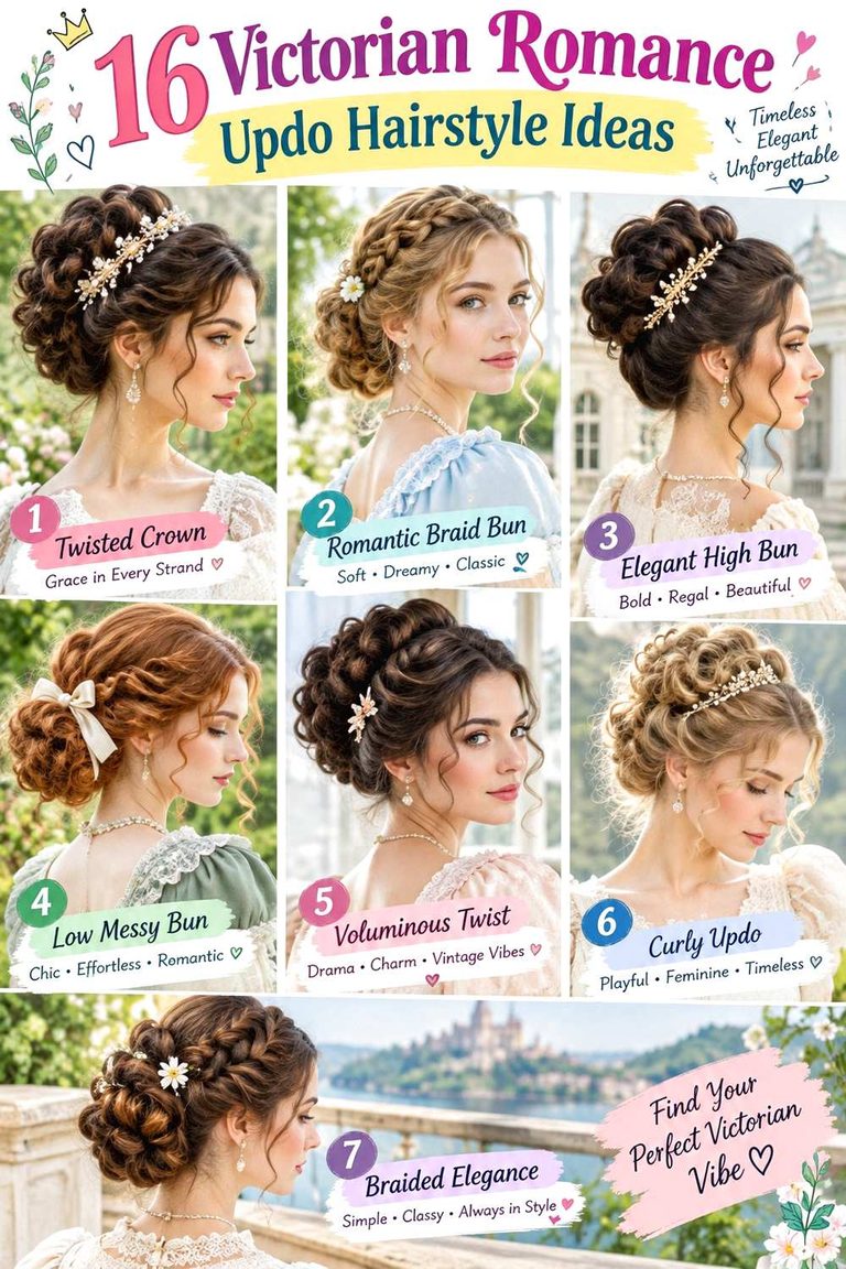 Victorian Romance Updo Hairstyle Ideas