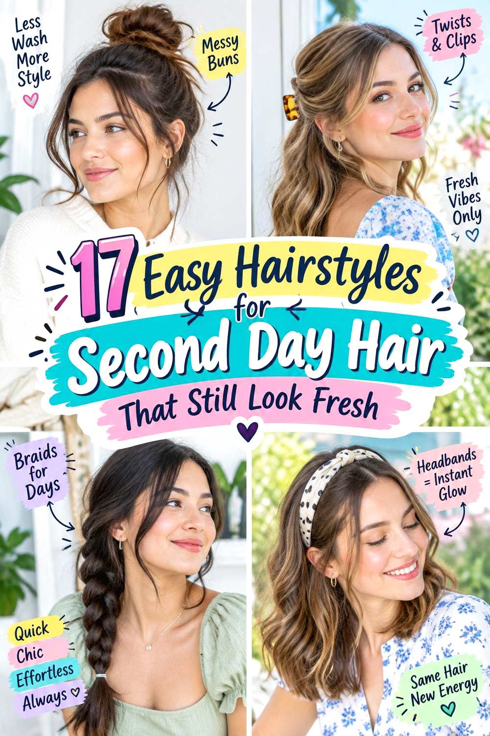 Easy Hairstyles for Second Day Hair That Still Look Fresh