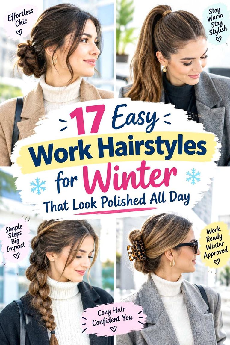 Easy Work Hairstyles for Winter That Look Polished All Day