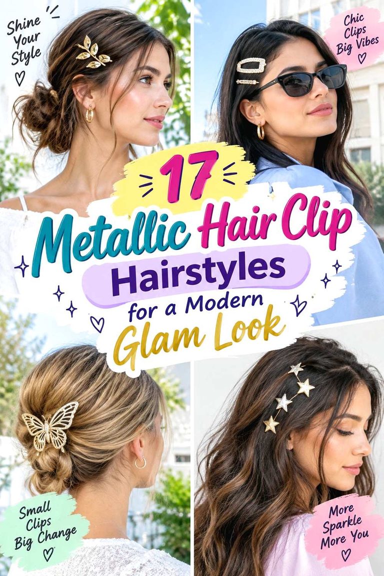 Metallic Hair Clip Hairstyles for a Modern Glam Look