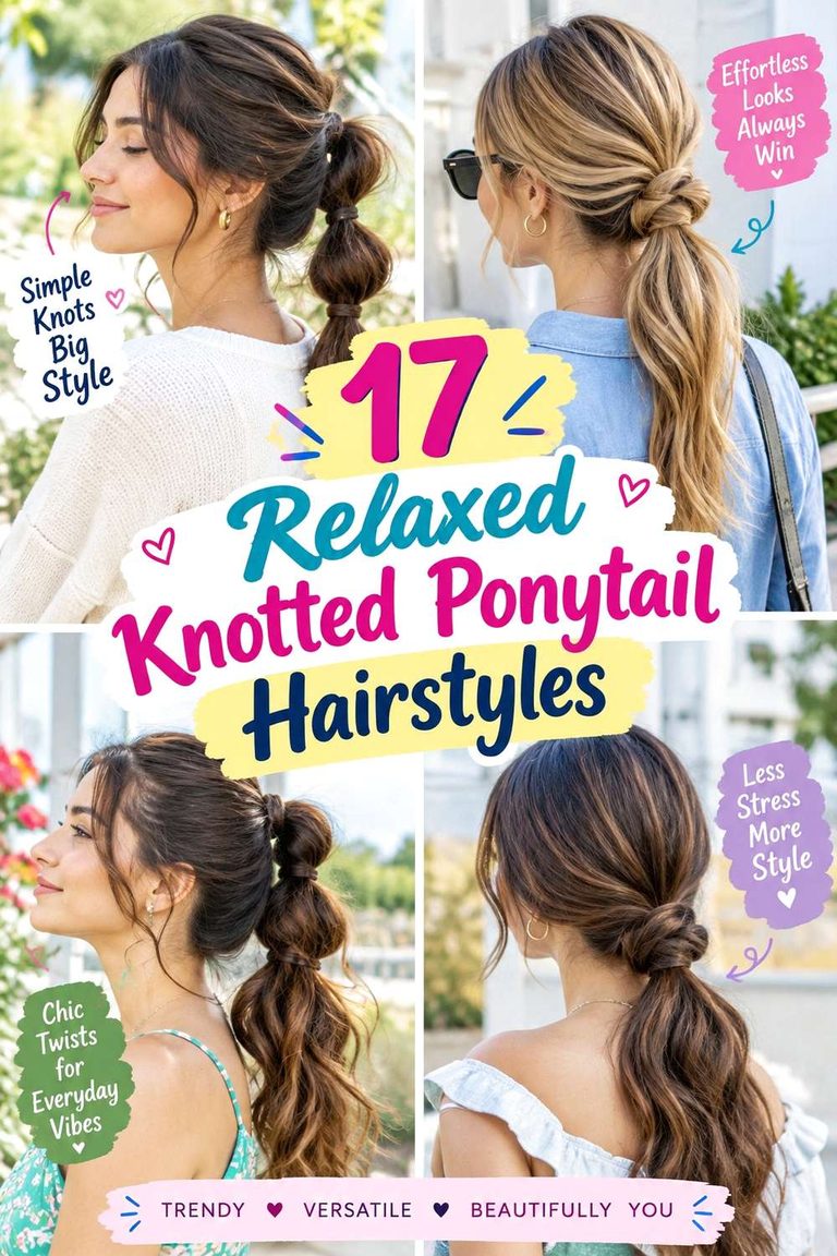 Relaxed Knotted Ponytail Hairstyles